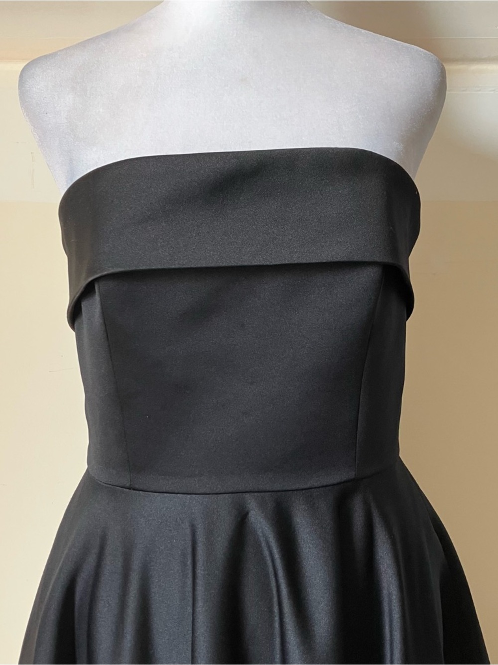 Jay Godfrey Black Pettigrew Strapless A-line Midi Dress size 4 - Picture 10 of 13